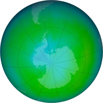 Antarctic ozone map for 1979-02